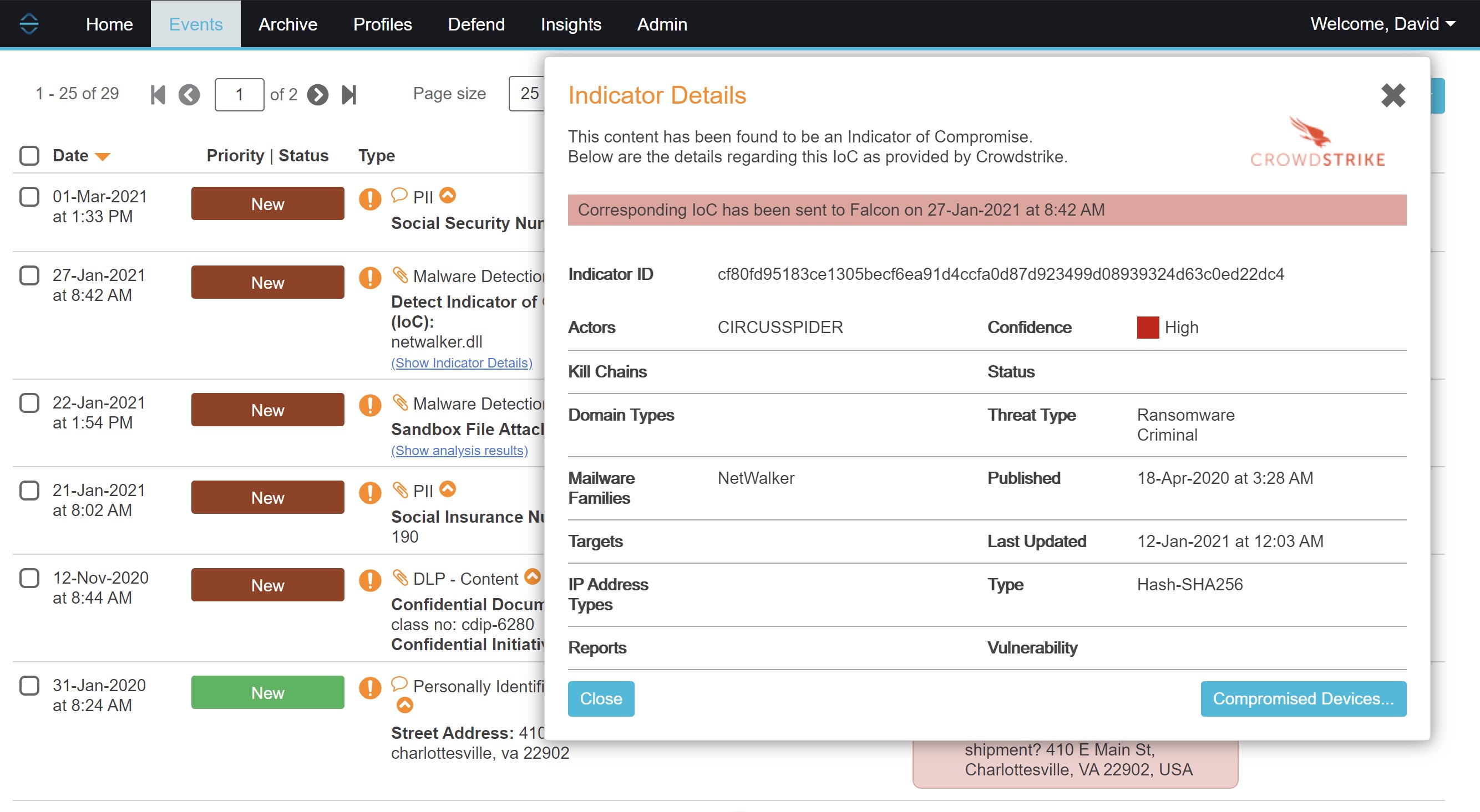 Digital Risk Protection for CrowdStrike Falcon